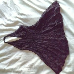 Black lace halter dress